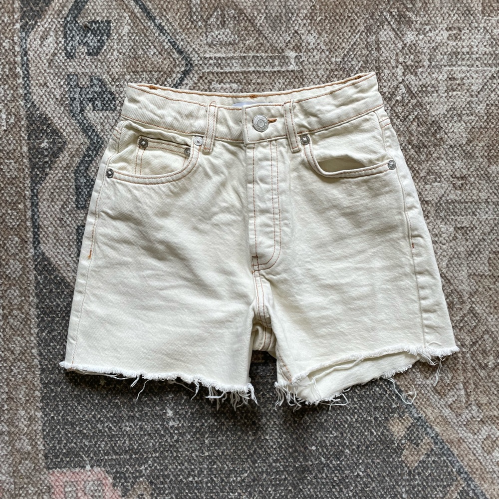 White Zara Jean Shorts